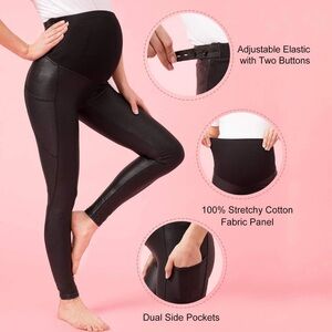 Tagoo Maternity Leggings in Black size Large